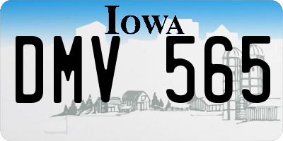 IA license plate DMV565