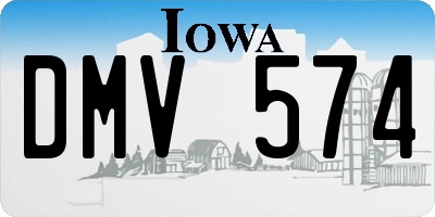 IA license plate DMV574
