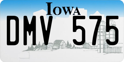 IA license plate DMV575