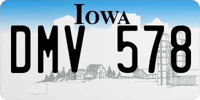 IA license plate DMV578