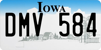 IA license plate DMV584