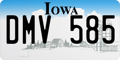 IA license plate DMV585