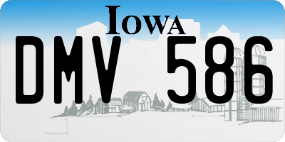 IA license plate DMV586