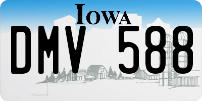 IA license plate DMV588