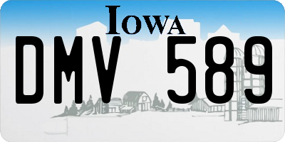 IA license plate DMV589