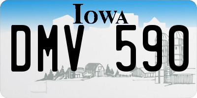 IA license plate DMV590