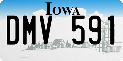IA license plate DMV591