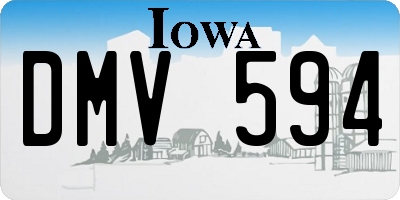 IA license plate DMV594