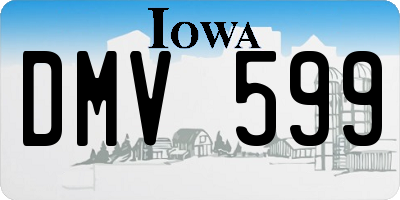 IA license plate DMV599