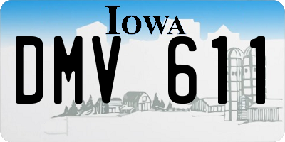 IA license plate DMV611