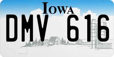IA license plate DMV616