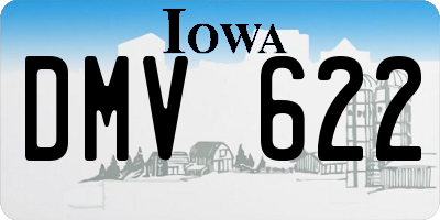 IA license plate DMV622