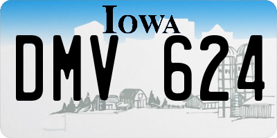 IA license plate DMV624