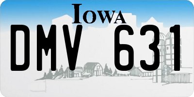 IA license plate DMV631