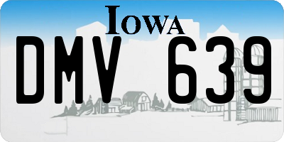 IA license plate DMV639
