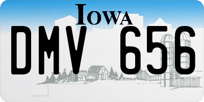 IA license plate DMV656
