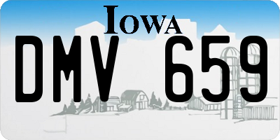 IA license plate DMV659