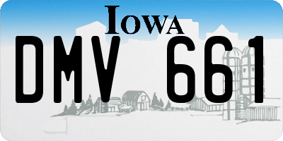 IA license plate DMV661