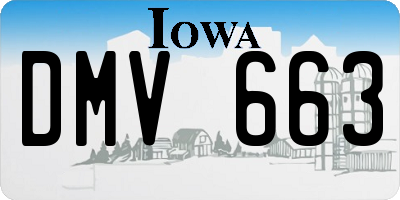 IA license plate DMV663