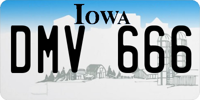 IA license plate DMV666