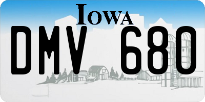 IA license plate DMV680