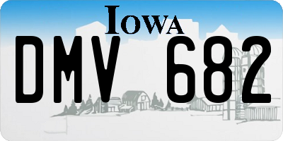 IA license plate DMV682