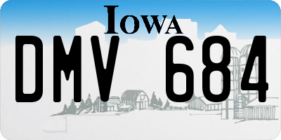 IA license plate DMV684