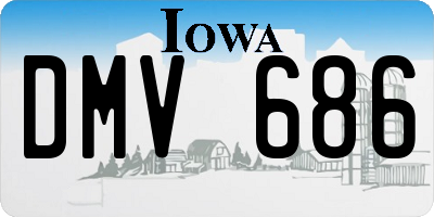 IA license plate DMV686
