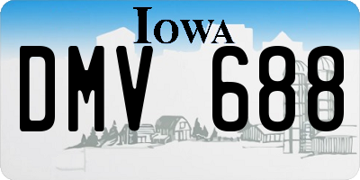 IA license plate DMV688