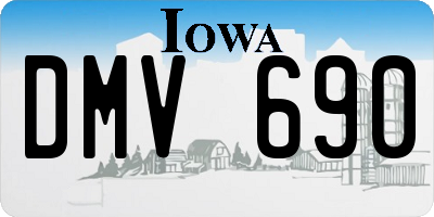 IA license plate DMV690