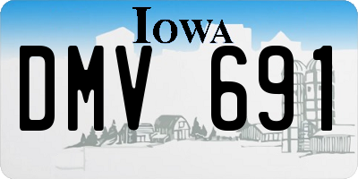 IA license plate DMV691