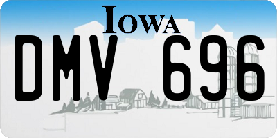 IA license plate DMV696