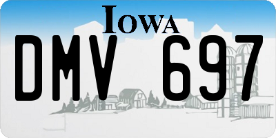 IA license plate DMV697