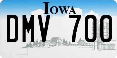 IA license plate DMV700