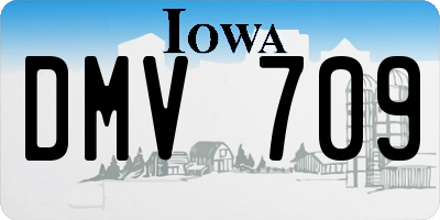 IA license plate DMV709