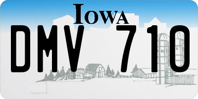 IA license plate DMV710