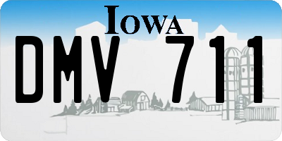 IA license plate DMV711