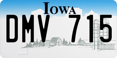 IA license plate DMV715