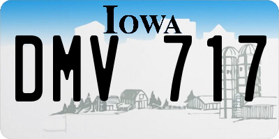 IA license plate DMV717