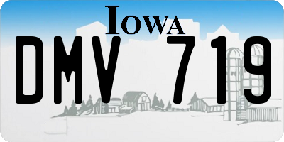 IA license plate DMV719