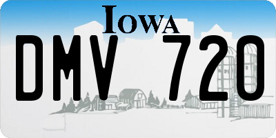 IA license plate DMV720
