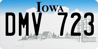 IA license plate DMV723
