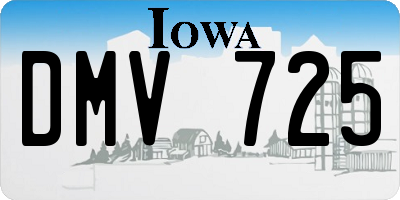 IA license plate DMV725