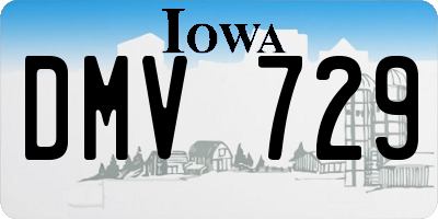 IA license plate DMV729