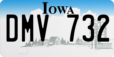 IA license plate DMV732