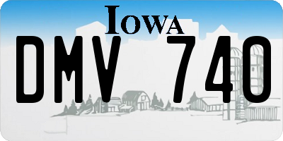 IA license plate DMV740