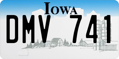 IA license plate DMV741