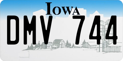 IA license plate DMV744