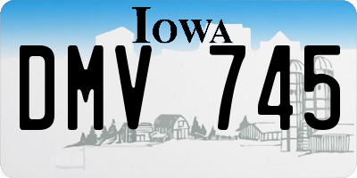 IA license plate DMV745