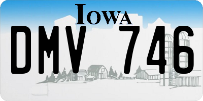 IA license plate DMV746